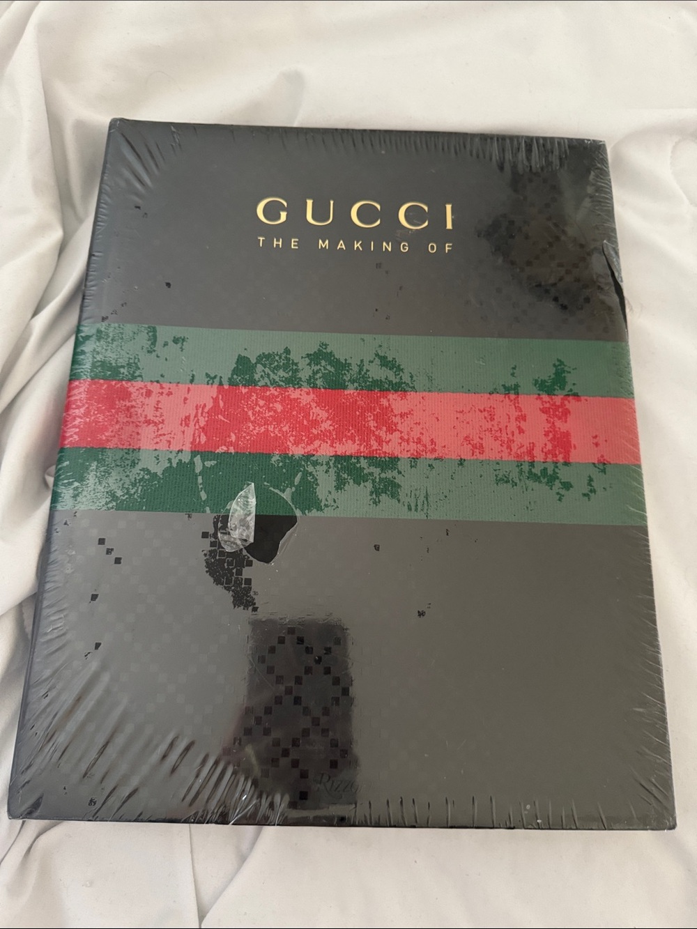 Gucci Black Hardcover Book with Green and Red Stripe